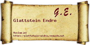 Glattstein Endre névjegykártya